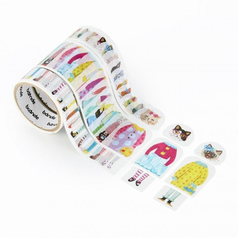 Bande Bande Washi Tape Cambio Vestito Festa tra Gatti