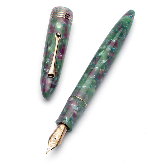 Leonardo Officina Italiana Furore Penna Stilografica Aquapetra & Oro Rosa