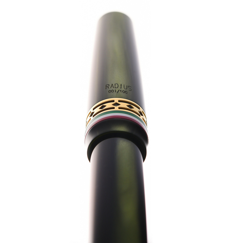 Radius Radius Settimo Penna Stilografica Italia Verde & Oro Edizione Limitata