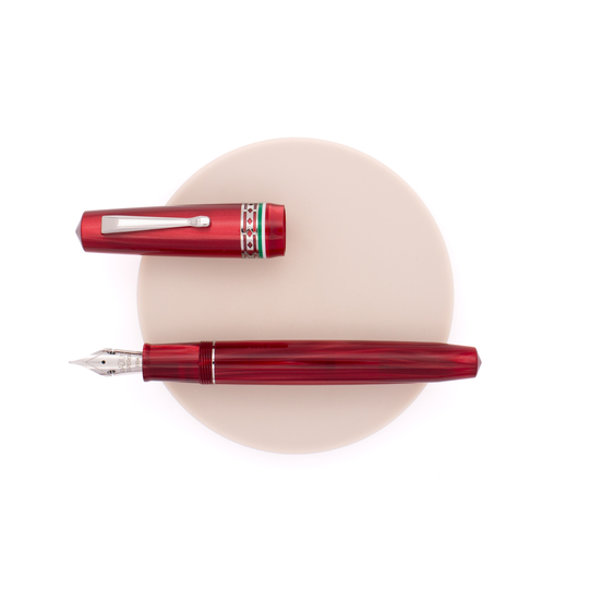 Radius Settimo Penna Stilografica Italia Rossa & Rodio Edizione Limitata