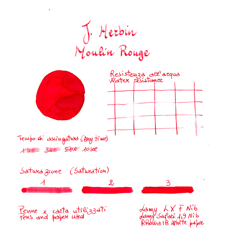 J. Herbin Herbin Paris Collection Moulin Rouge 6 Ink Cartridges