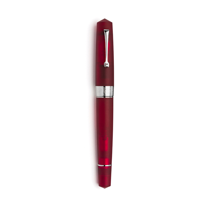 Leonardo Officina Italiana Leonardo Momento Zero Grande Pura Fountain Pen Red & Rhodium No. 8 Nib
