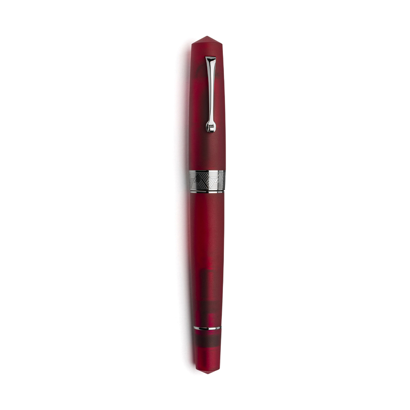 Leonardo Officina Italiana Leonardo Momento Zero Grande Pura Fountain Pen Red & Ruthenium