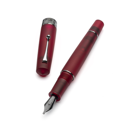 Leonardo Momento Zero Grande Pura Fountain Pen Red & Ruthenium