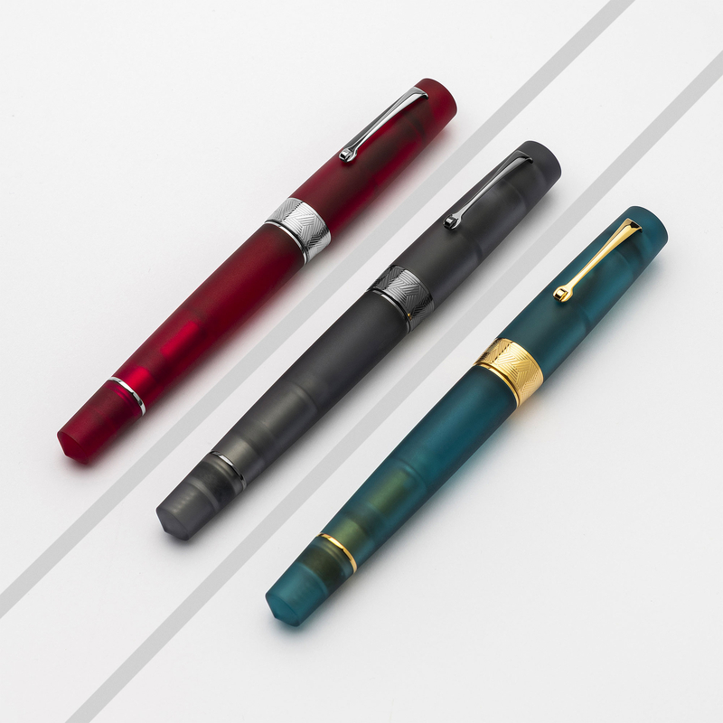 Leonardo Officina Italiana Leonardo Momento Zero Grande Pura Fountain Pen Red & Ruthenium