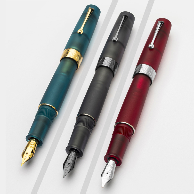 Leonardo Officina Italiana Leonardo Momento Zero Grande Pura Penna Stilografica Rossa & Rutenio