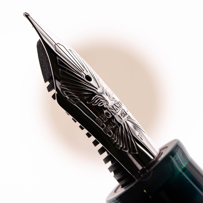 Leonardo Officina Italiana Leonardo Momento Zero Grande Pura Penna Stilografica Rossa & Rodio 14k