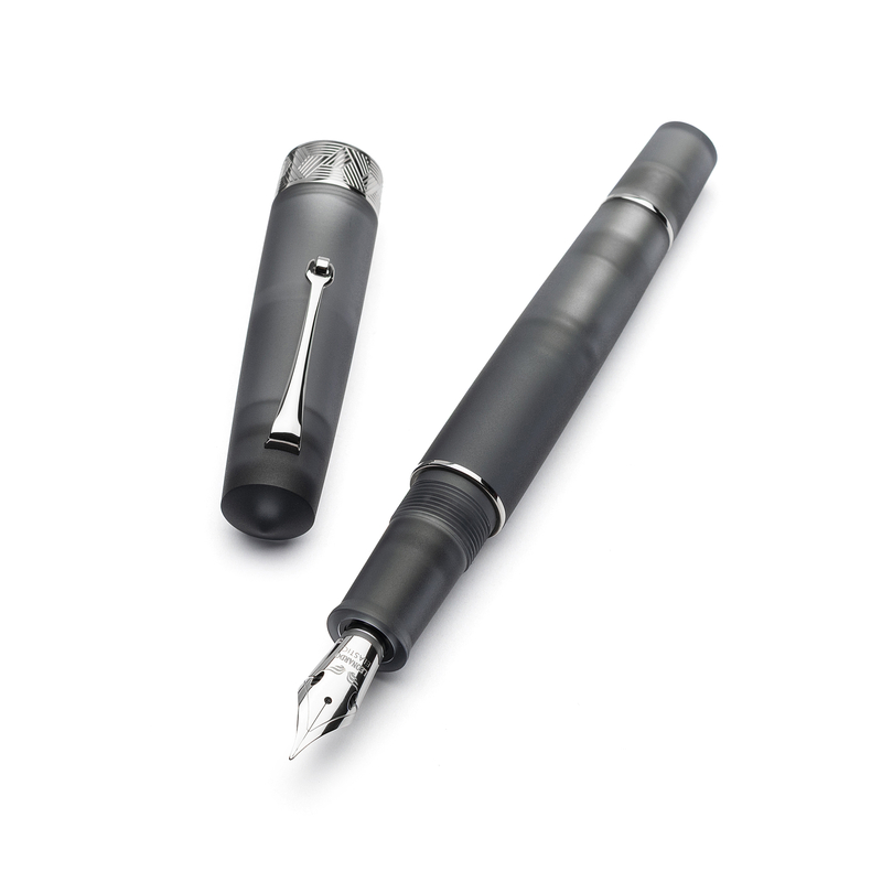 Leonardo Officina Italiana Leonardo Momento Zero Grande Pura Fountain Pen Grey & Rhodium