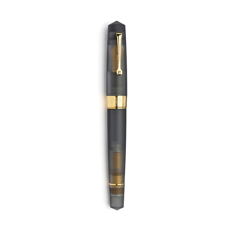 Leonardo Officina Italiana Leonardo Momento Zero Grande Pura Fountain Pen Grey & Gold 14k