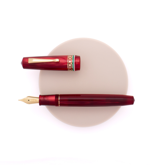Radius Settimo Penna Stilografica Italia Rossa & Oro Edizione Limitata