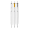 Uni Uni-ball One 0.5 mm Set of 3 Gel Pens White - Silver - Gold