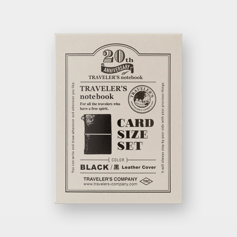 Traveler's Company Traveler's Notebook Card Size 20th Anniversary Set Nero