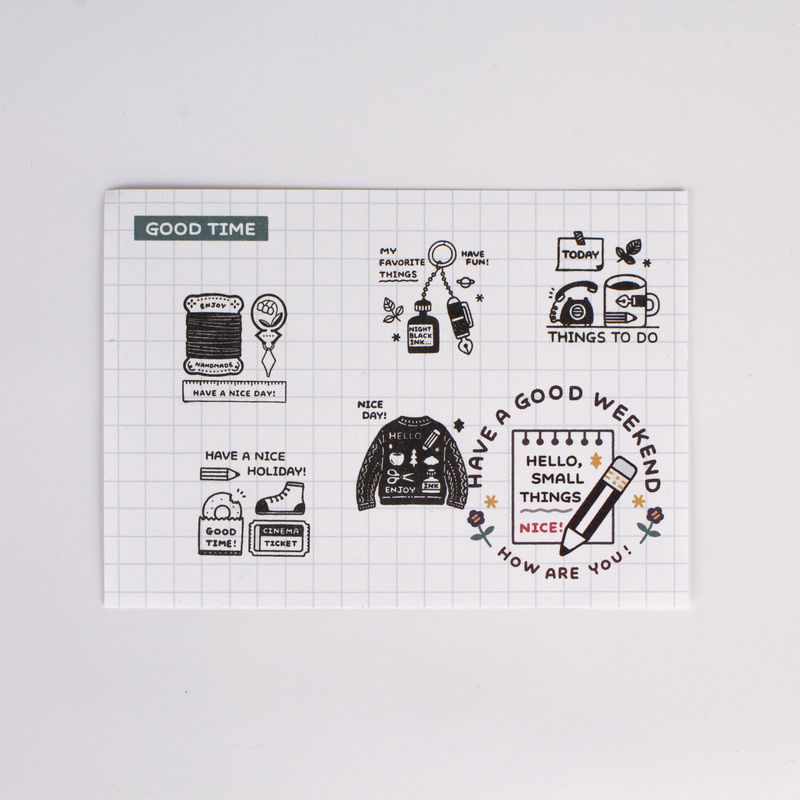Sanby Sanby x Eric Small Things Pre-Inked Stamp Tea Time