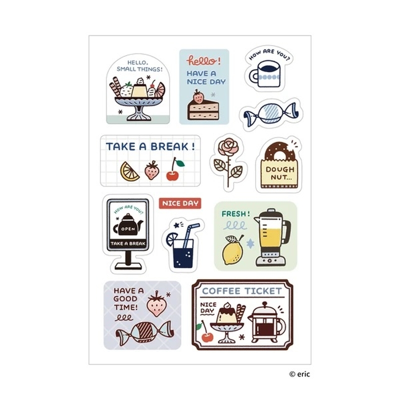 Sanby Sanby x Eric Small Things Multi Stickers Tea Time