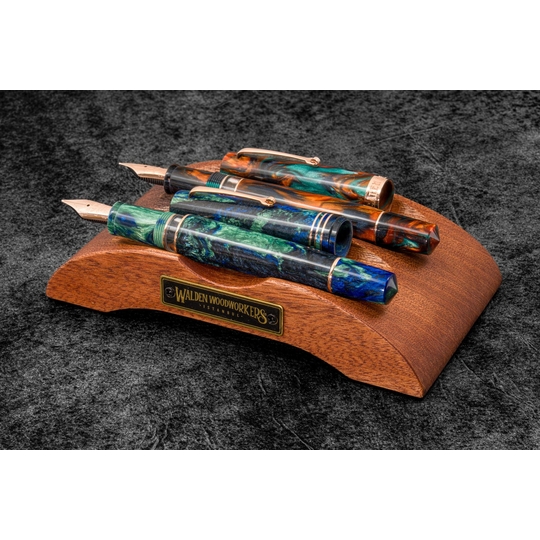 Galen Leather The Pen Arch Wooden Pen Stand Mahogany