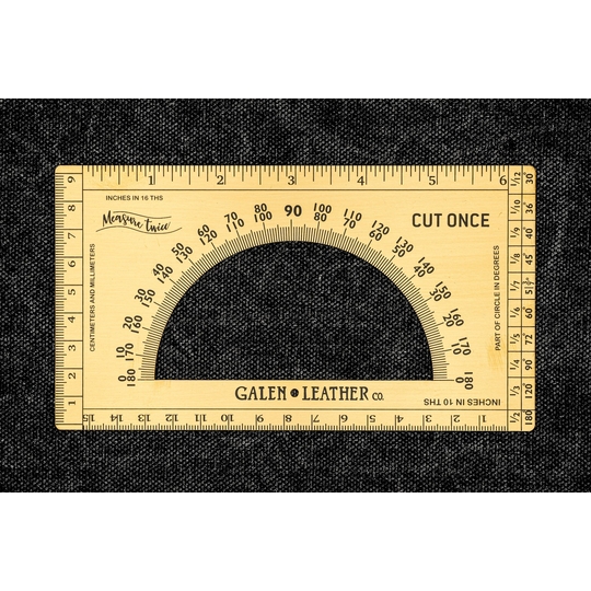 Galen Leather The Rectangle Protractor