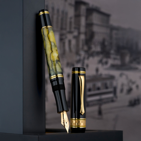 Nettuno Superba Penna Stilografica Jade 14k Edizione Limitata