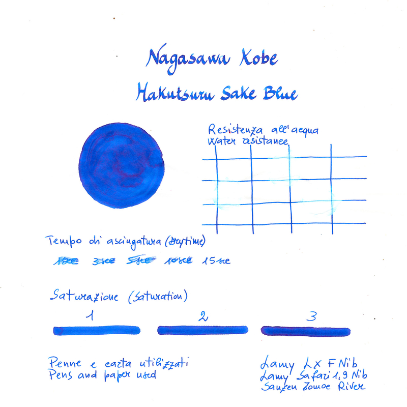 Nagasawa Nagasawa Kobe Monogatari Hakutsuru Sake Blue Inchiostro 50 ml