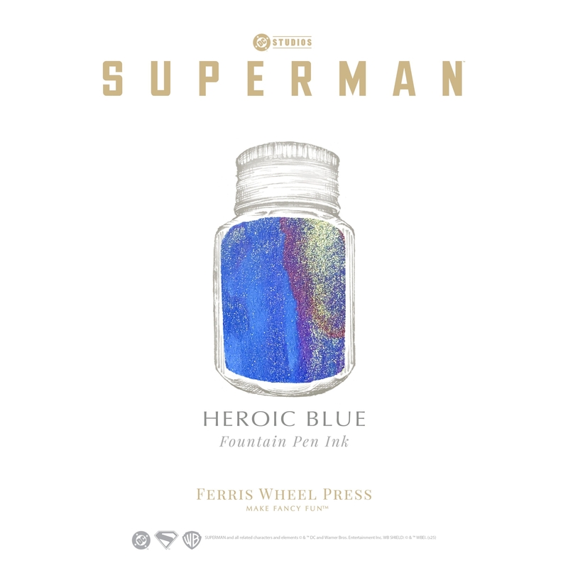Ferris Wheel Press Ferris Wheel Press x Superman Heroic Blue Ink Bottle 28 ml