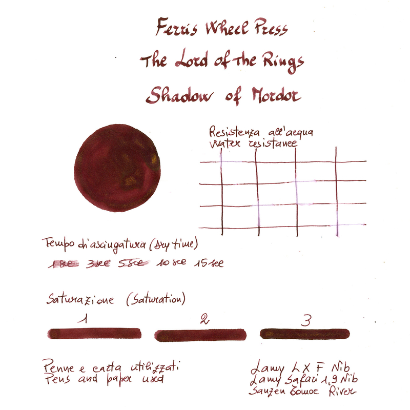 Ferris Wheel Press Ferris Wheel Press x Il Signore degli Anelli Shadows of Mordor Inchiostro 10 ml