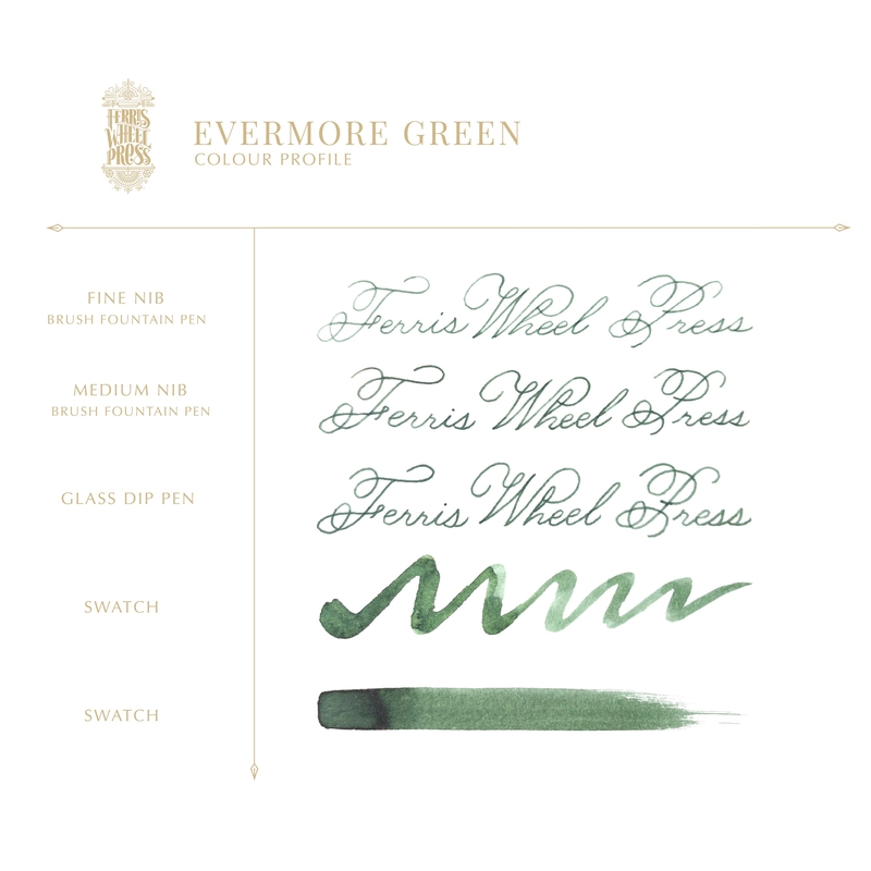 Ferris Wheel Press Ferris Wheel Press Evermore Green Ink Bottle 38 ml