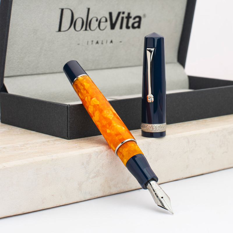 Dolcevita Leonardo x Dolcevita Momento Zero Fountain Pen Siren & Rhodium