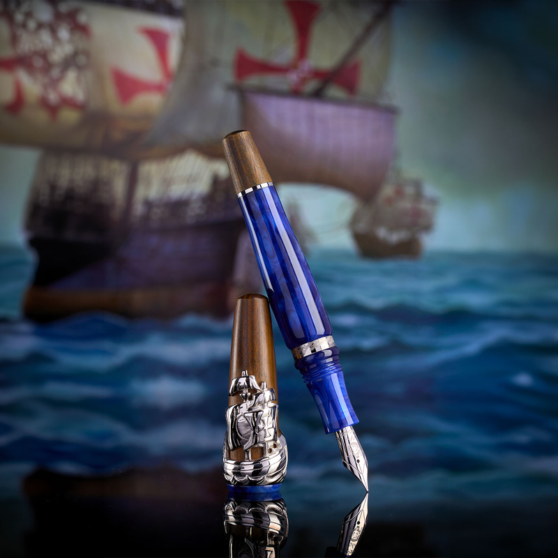 Nino Marino Signature Nino Marino Signature Columbus Fountain Pen Silver Limited Edition