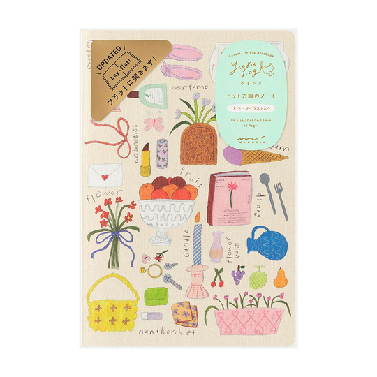 Midori Yuru Log Notebook B6 My Life Dot