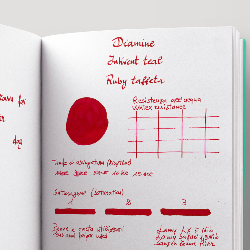 Diamine Diamine Inkvent Ruby Taffeta Ink Bottle 50 ml Teal Edition Chameleon