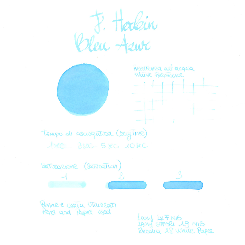 Herbin Bleu Azur Ink Bottle 30 ml
