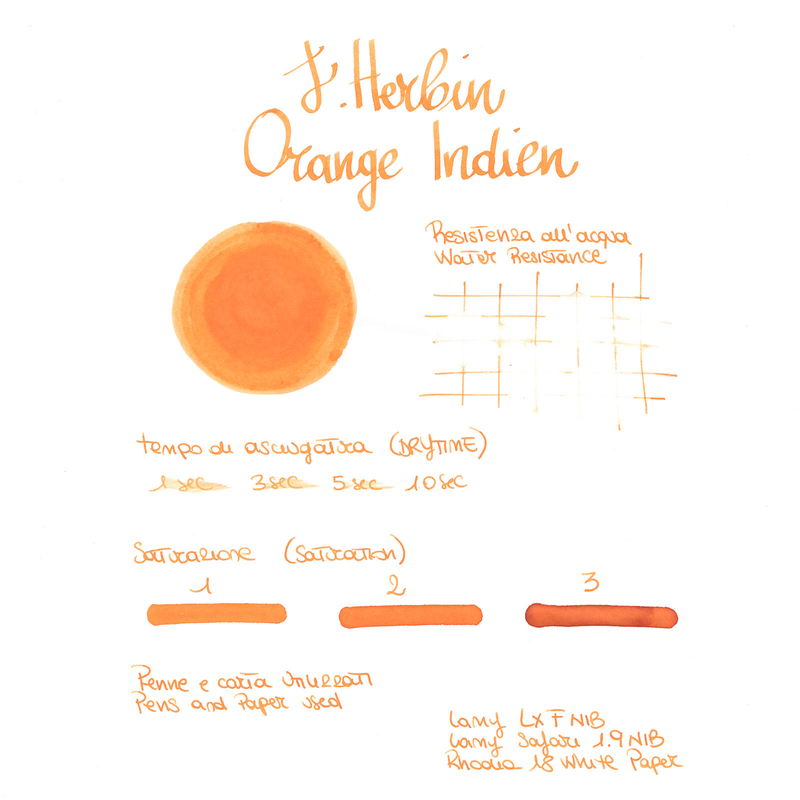 Herbin Orange Indien Ink Bottle 10 ml