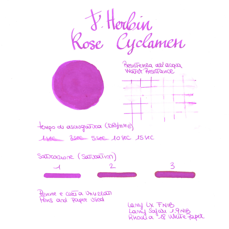 Herbin Rose Cyclamen Ink Bottle 10 ml