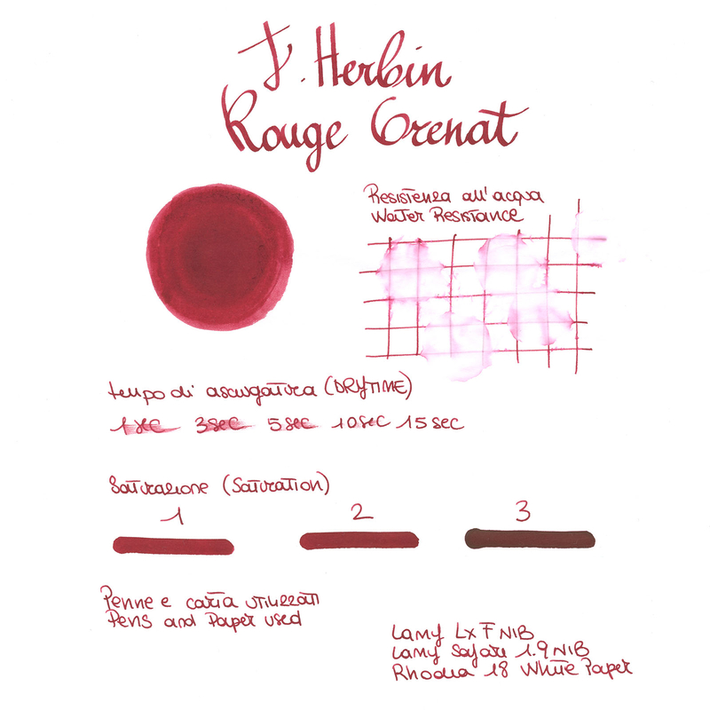 Herbin Rouge Grenat Ink Bottle 10 ml