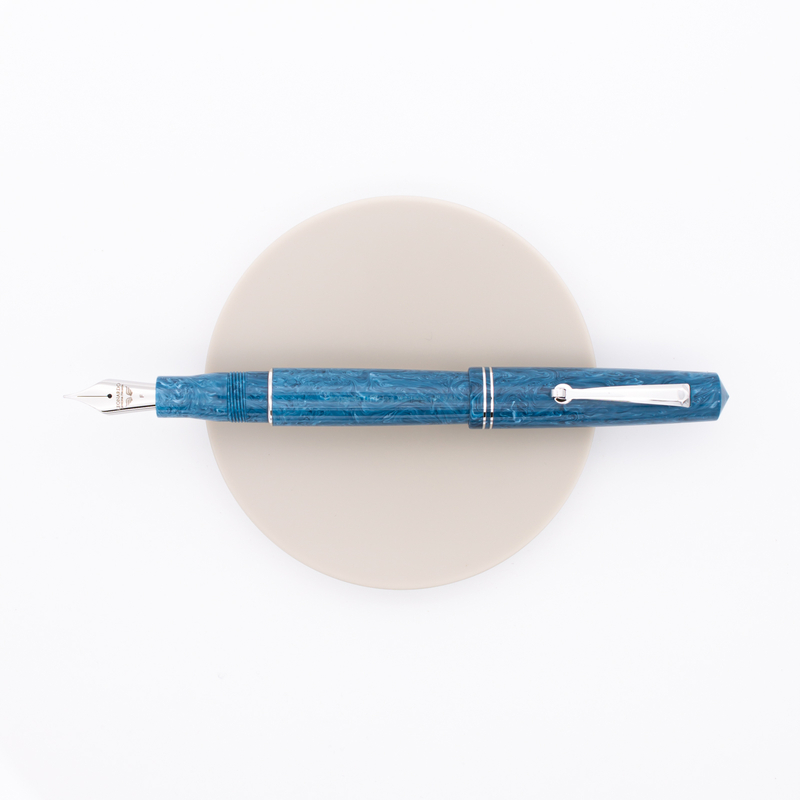 Leonardo Officina Italiana Momento Zero Penna Stilografica Blu Positano & Rodio