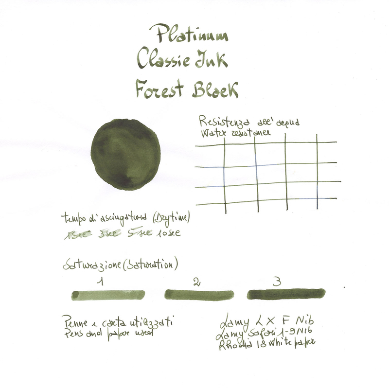 Platinum Classic Ink Forest Black Inchiostro 60 ml