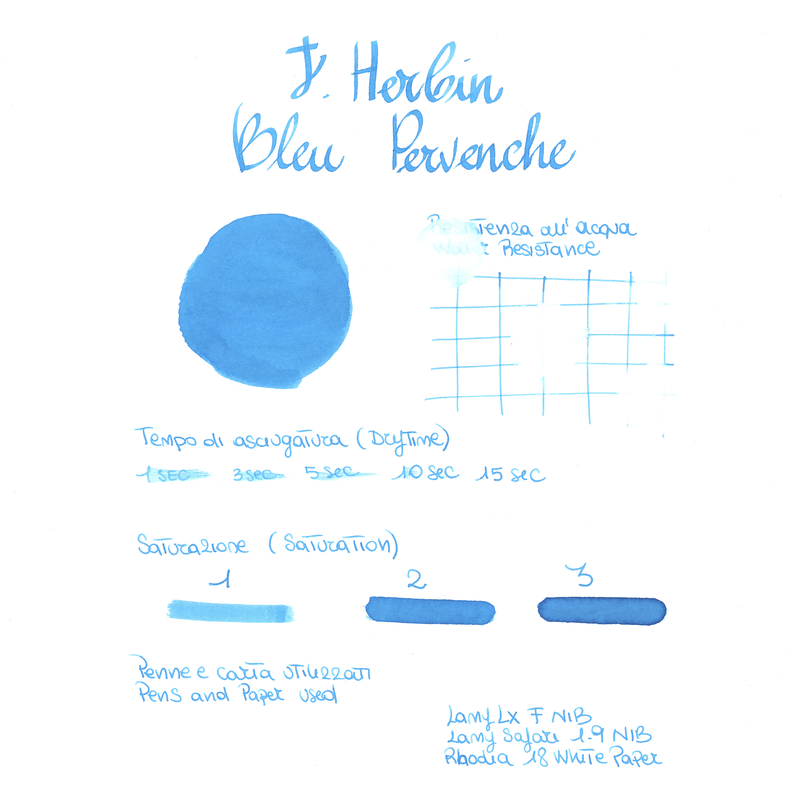 Herbin Bleu Pervenche 6 Ink Cartridges